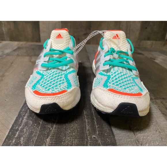 KID'S Adidas SIZE 4Y  UltraBoost 5.0 DNA J White Mint Rush GZ3997 NEW - Picture 4 of 12
